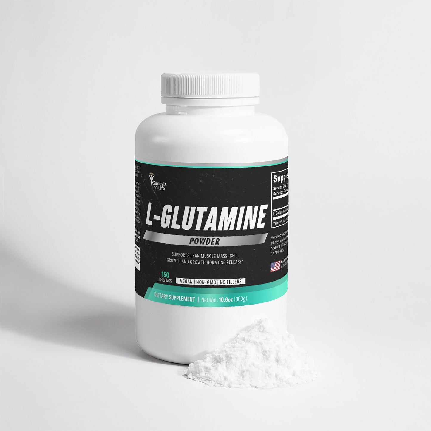 L-glutamina en polvo