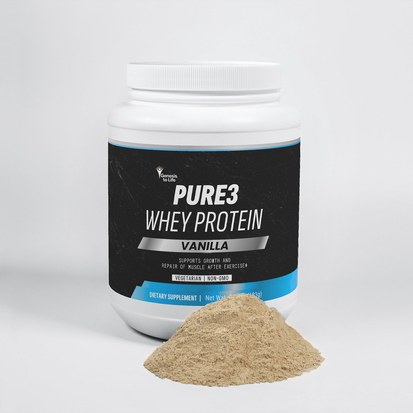 Aislado de proteína de suero 100 % Pure3 (vainilla)
