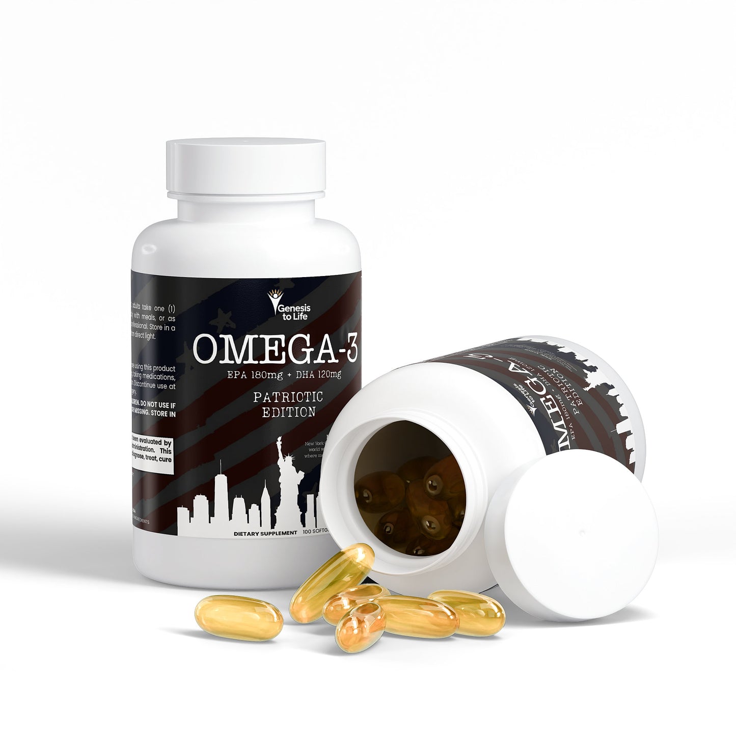 Omega-3 EPA 180mg + DHA 120mg – Black Patriot Limited Edition