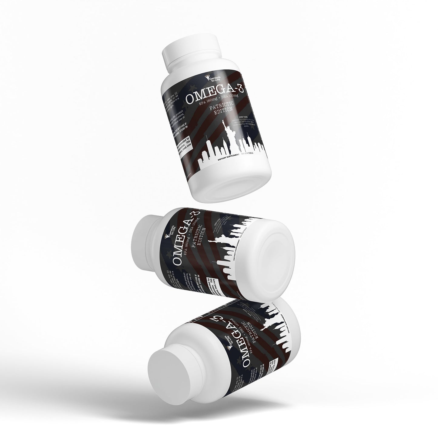 Omega-3 EPA 180mg + DHA 120mg – Black Patriot Limited Edition